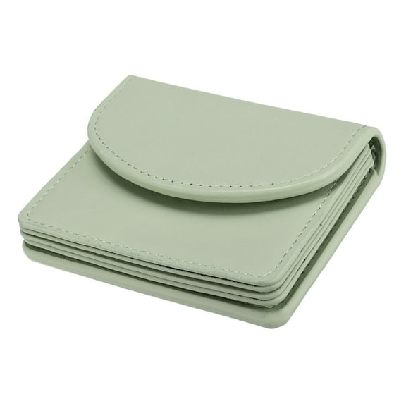 Uxcell PU Leather Business Card Case, Business Name Card Holder Wallet for Women Credit ID Card, Green