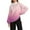 Purple1, variant on Women's Plus Size Mock Neck Pullover, Gradient Color Thermal Lined Sweatshirt, Soft Fleece Crewneck Long Sleeve Top, Comfortable Loungewear for Casual Winter Wear and Home Relaxation Hot Pink L