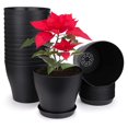 thumbnail image 1 of 6PCS Plastic Green Vines Pot Keep Your Desktop Clean with Tray Design for Outdoor Orchid Plants Flower, 1 of 5