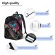 thumbnail image 3 of Disketp Colorful Plant Turtle A print Canvas Backpack Lightweight Travel Daypack Student Rucksack Laptop Backpack-Medium, 3 of 5