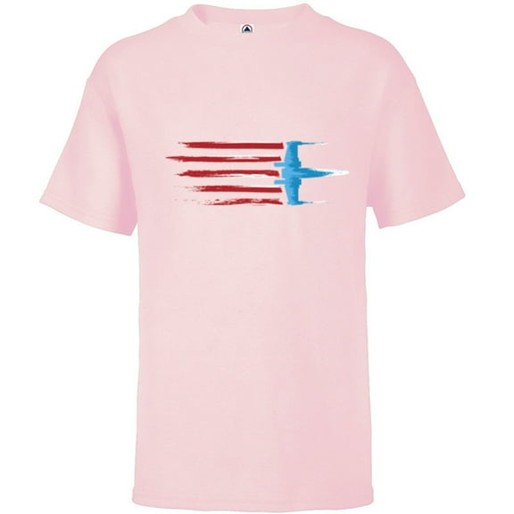 Star Wars Rebel X-wing Fighter Red White & Blue USA America - Short Sleeve T-Shirt for Kids - Customized-Soft Pink