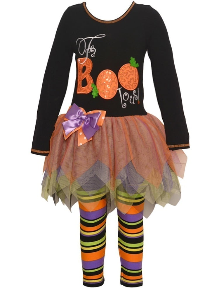 New Girls Rare Editions Halloween Owl Ghost Cat Tunic Leggings Set SZ 18 24 MO