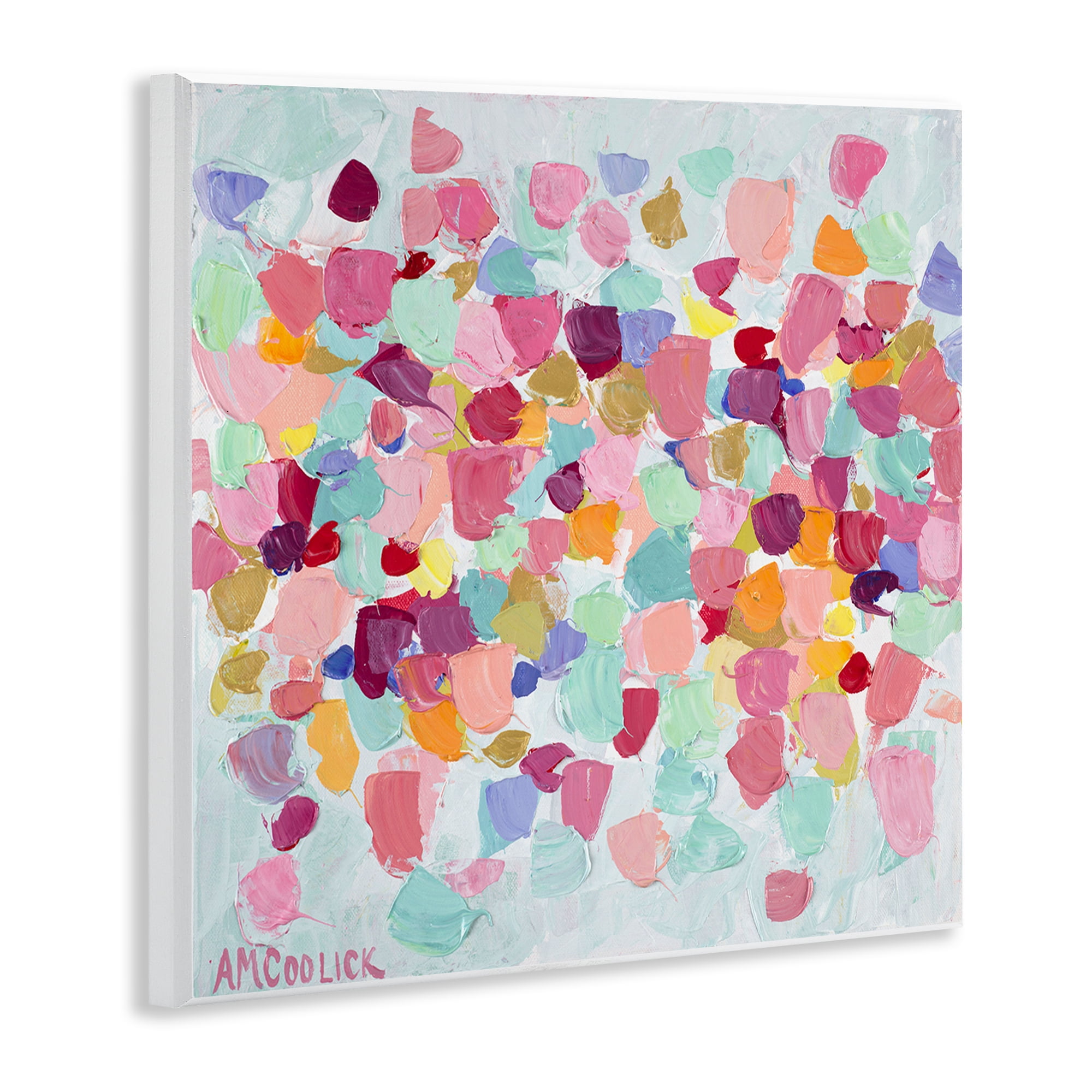 Stupell Industries Pastel Hue Splotches Abstract Painting Unframed Art Print Wall Art, 12 x 12
