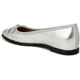 thumbnail image 4 of Naturalizer Women's Essential Ballet Flat Silver Leather 9M, 4 of 5