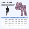 thumbnail image 4 of Naloa colorful Skull flower daisy Men’s Pajamas Set - Long Sleeve Button Down Sleep Shirt and Pajama Bottoms Sleepwear Set-Medium, 4 of 7