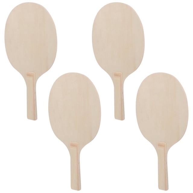 SUTENGDA 4 Pieces Paddle Wooden Tennis Racquet Badminton Racket