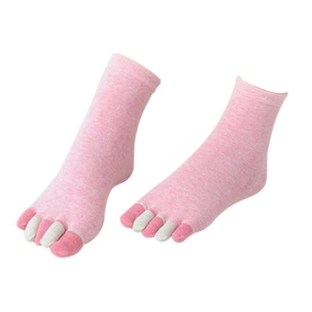 

Womens Toe Socks | Women Toe Socks Candy Color Cotton Five Finger Socks | Soft and Funny Casual Crew Socks for Ladies Girls