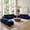 Navy Blue, variant on BEHOST 10-Piece Oversize U-Shaped Modular Sectional Sofa, Velvet Cloud Sleeper Couch 3 Movable Ottomans, Oversized Deep Seat Living Room Furniture Set,Navy Blue