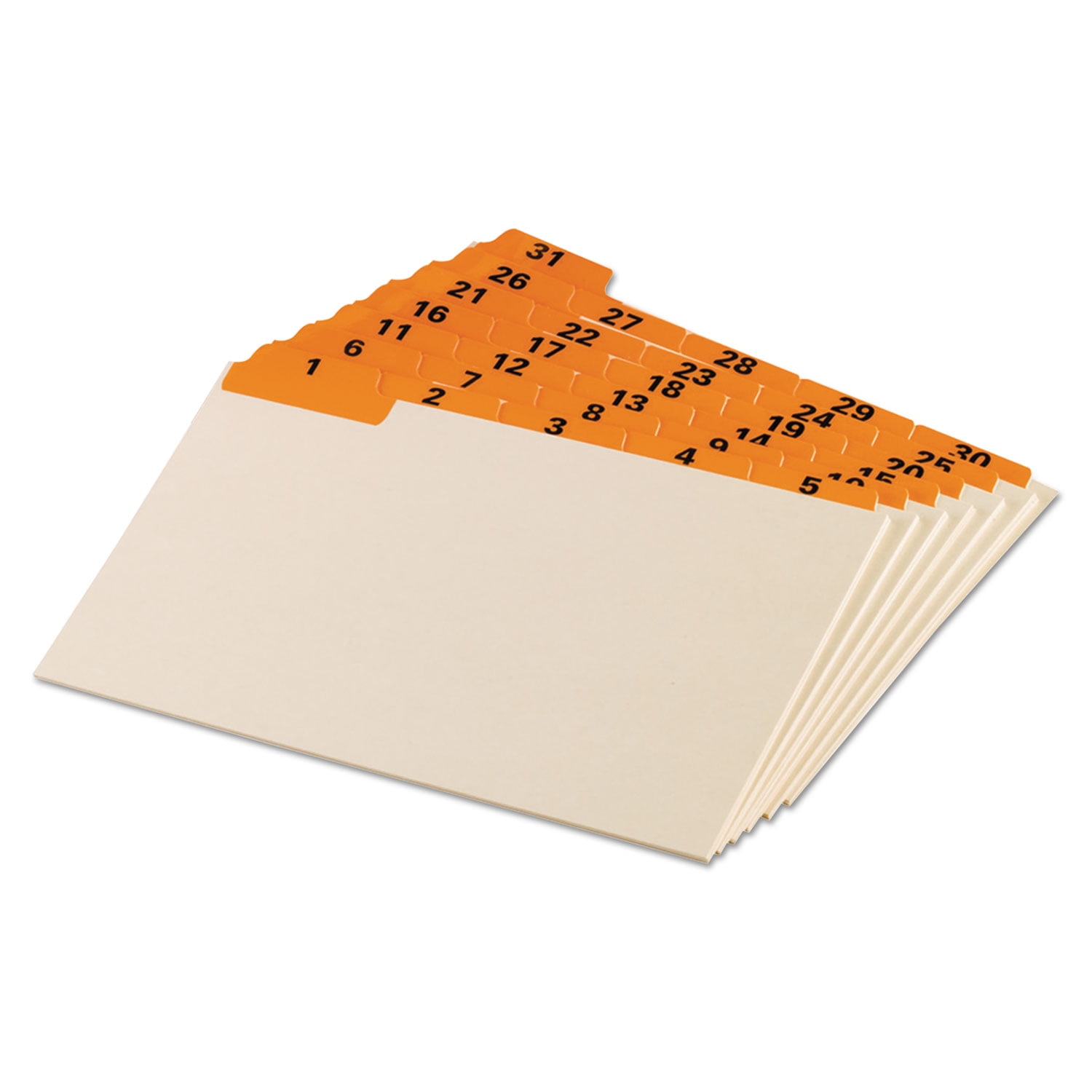 Oxford Manila Index Card Guides with Laminated Tabs, 1/3-Cut