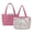 Camellia, variant on Paw Print Marble Print Reversible Quilted Shoulder Bag – Women's 2-in-1 Handbag, Large Tote for 15" Laptop, Water Bottle, Lightweight for Daily, Pink