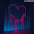 thumbnail image 2 of Glowneon Dripping Heart Neon Sign, Wedding Led Sign, Valentine's Gift, 2 of 5