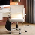 thumbnail image 3 of Click365 AeroCore M120 Adult Mesh Mid Back Indoor Residential Ergonomic Office Chairs, Off-White, 3 of 14