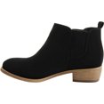 thumbnail image 3 of Women's Journee Collection Ramsey Chelsea Bootie Black Faux Suede 6.5 M, 3 of 4