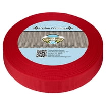 Country Brook Design® 1 inch Red Lite Weight Nylon Webbing, 100 Yards
