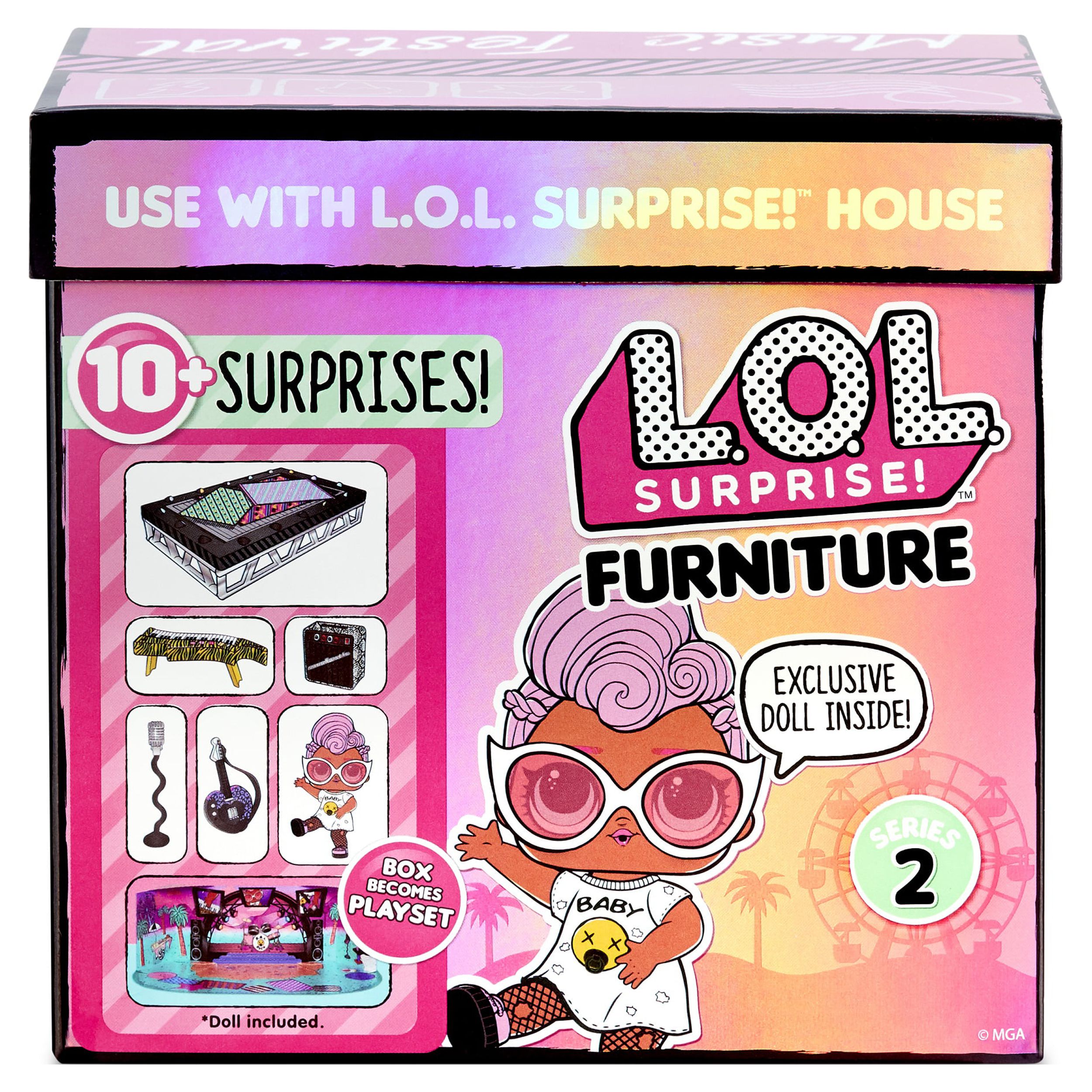 LOL Surprise Furniture Music Festival with Grunge Grrrl & 10+ Surprises, Great Gift for Kids Ages 4+ - image 3 of 6