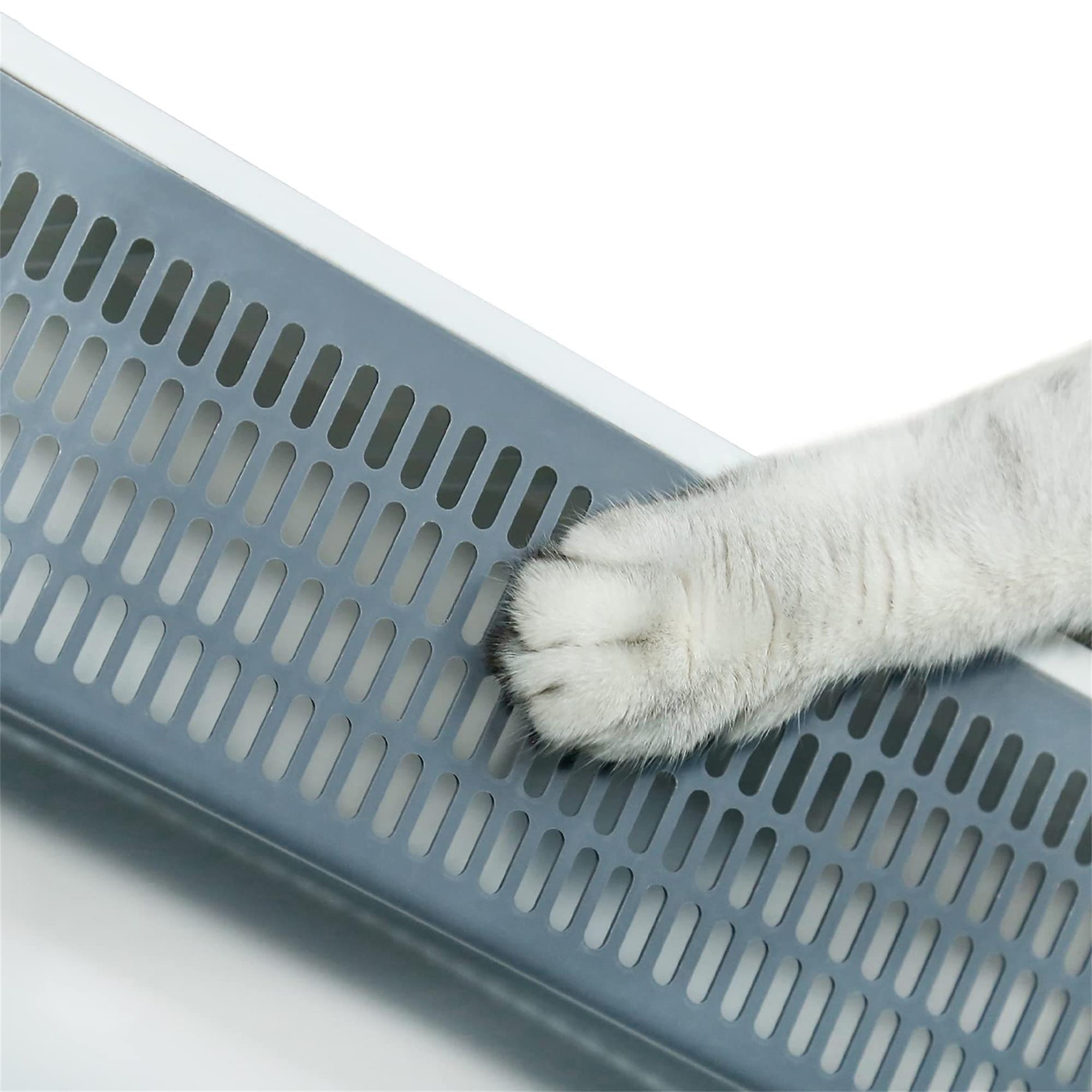 Pefilos 20" Cat Litter Box, Plastic Cat Litter Box with Handy Litter Scoop, Cat Toilet for Indoor Cats, White Pefilos 20" Cat Litter Box, Plastic Cat Litter Box with Handy Litter Scoop, Cat Toilet for Indoor Cats, White