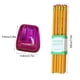 thumbnail image 3 of Juego de 4 sacapuntas de colores y 10 lápices transparentes, con diseño geométrico de doble agujero, ideal para aulas, artistas, estudiantes, escuelas, hogar y oficina., 3 of 8