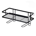 thumbnail image 1 of Estante para inodoro engrosamiento impermeable gran capacidad instalación sin clavos hierro sobre inodoro organizador de baño de una sola capa negro, 1 of 8