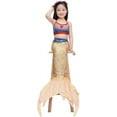 thumbnail image 3 of 4PCS Mermaid Tails for Swimming for Girls Kids Mermaid Swimsuit Costume Princess Bikini Set Bathing Suits High quality, 3 of 5
