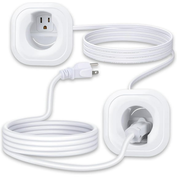 in-Wall Cable Management Kit, TV Cord Hider for Wall Mounted TV, Includes Power & Low Voltage Cables Management, Wall Cable Concealer Kit with Hole Saw Drill Attachment