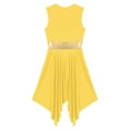 thumbnail image 6 of TSSOE Praise Dance Dress for Women Asymmetrical Color Block Tunic Liturgical Dancewear Worship Yellow XL, 6 of 6