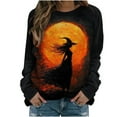 thumbnail image 2 of Xdegoge Halloween Shirt Plus Size Women Sanderson Sisters Printed Sweatshirt Witch Graphic Raglan Long Sleeve Oversized Crewneck Tops Season Festival T-Shirt 2025 Fall Funny Gifts Xl-5Xl, 2 of 5
