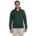 thumbnail image 2 of JERZEES - Super Sweats NuBlend Quarter-Zip Cadet Collar Sweatshirt - 4528MR, M, FOREST GREEN, 2 of 4