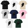 thumbnail image 4 of Black Cat Yellow Eyes Graphic T-Shirt, Unisex Classic Fit Cotton Tee, 4 of 9