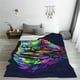 thumbnail image 5 of Balery Howling Wolf Manta de Felpa Suave y Acogedora – Cobija de Franela Aterciopelada para Cama, Lavable y Cálida para Sofá, Mascotas, Transpirable-50"x40", 5 of 7
