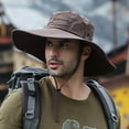 thumbnail image 2 of ZVNAΖH Men's Quick Dry Bucket Hats Outdoor Fisherman Sun Caps UV Protection Boonie Hat for Fishing Hiking Garden Safari Beach, 2 of 4