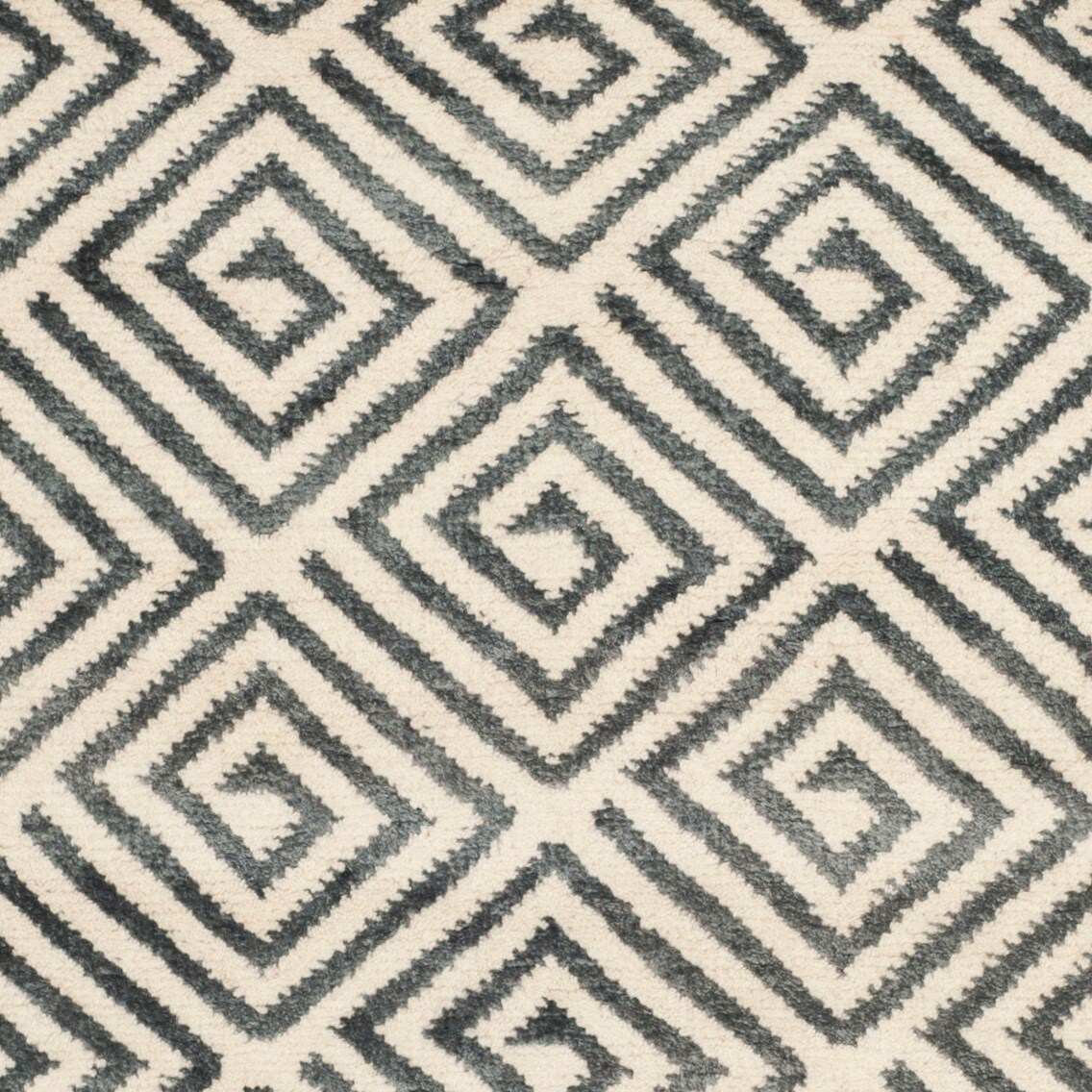 SAFAVIEH Mosaic Jonathan Geometric Square Wool Area Rug, Ivory/Grey, 5' x 8' - image 3 of 5