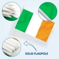 thumbnail image 6 of Anley 12 Pack Ireland Mini Flag - Hand Held Miniature Irish National Flags 5x8 Inch, 6 of 7