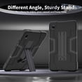 thumbnail image 6 of FIEWESEY Tablet Case for Samsung Galaxy Tab A9 8.7 inch Cover, Shockproof Drop-Proof Protective Kids Case with Stand for Tab A9 5g SM-X110/SM-X115(Black+Black), 6 of 6