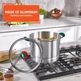 thumbnail image 2 of IMUSA 12Qt Aluminum Tamale Steamer Pot with Mexican Map Knob – Large Stock Pot with Steamer Insert, Green Handles & Glass Lid for Tamales, Seafood, Vegetables & Hispanic Recipes, 2 of 7