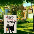 thumbnail image 3 of Pride Rainbow Garden Love Always Wins Black Cat Vertical Double Sided Gay LGBT Lesbian Transgender Pansexual Flag Farmhouse Yard Outdoor Decorations 12.5 x 18 Inch, 3 of 5