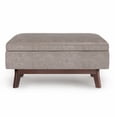 thumbnail image 4 of Simpli Home Owen 36 inch Wide Mid Century Modern Rectangle Small Rectangular Storage Ottoman in Distressed Grey Taupe, Assembled, 4 of 10