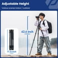 thumbnail image 5 of Fotopro Horizontal Camera Tripod 75 Inch Aluminum 360 Degree Ball Head Quick Release Plate DSLR Tripod for Travel Video, 5 of 8