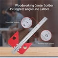 thumbnail image 3 of Center Scribe Herramienta De Medición Square Center Scribe De Alta Precisión Aleación De Aluminio Center Finder Line Gauge Regla Reemplazable Para Interiores Y Exteriores Eigraketly TO003043-00, 3 of 7