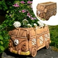 thumbnail image 2 of Maceta decorativa de resina para flores, maceta decorativa para el hogar, jardín, patio, interior y exterior, pieza de arte única hecha a mano., 2 of 8