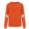 thumbnail image 4 of YVNAURA Women’s Oversized Graphic Print Crewneck Sweatshirt Long Sleeve Loose Fit Casual Pullover Top Fall Spring Trendy Street Style Tee 1 Pack, Orange,L, 4 of 4