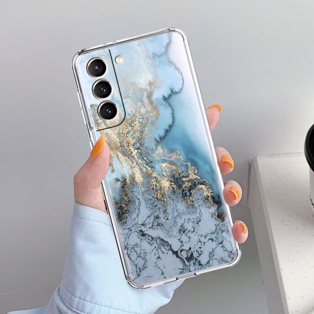 Fundas de silicona para Samsung Galaxy S21 Ultra S20 FE S10 Plus S9 S8 Note 20 10 funda suave Tpu acuarela mármol cubierta del teléfono Tan Jianjun unisex
