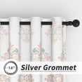 thumbnail image 4 of Lfeey Blackout Curtains for Living Room Bedroom Vintage Damask Floral Print Room Darkening Thermal Insulated Grommet Window Drapes, 52x108 inch, 2 Panels, 4 of 5
