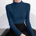 thumbnail image 4 of Xaqiouau Mock Neck Sweater for Women Ribbed Knit Long Sleeve Slim Fit Pullover Soft Stretch Lightweight Casual Fall Winter Sweater Top, 4 of 6