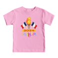 thumbnail image 4 of T-shirts Garçons Unisexes Mode Été Imprimé Tee Manches Courtes Col Rond T-Shirt Haut Chemises Garçon Rose 10 Ans-11 Ans, 4 of 4