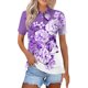 thumbnail image 1 of Fiudx Liquidación de Ofertas Flash Blusa con Botones y Cuello Vuelto de Manga Corta con Estampado Cómodo E Informal para Mujer a La Moda, 1 of 5