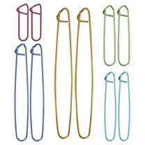 BESTSKY 10pcs Knitting Stitch Holders Yarn Stitch Holder Safety Set Aluminum Alloy for Knitting Notions/Crochet (Random Color)
