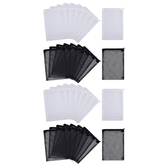 32 Piezas Bolsas de Filtro de para Acuario, Bolsas de para Filtro de Nailon con Cremallera