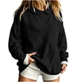 thumbnail image 4 of VBVC Women's Peter Pan Collar Oversized Sweatshirt , Ladies' Long Sleeve Drop Shoulder Pullover , Cozy Casual Tunic Top For Women, S-2XL, 4 of 7