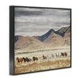 thumbnail image 2 of Wild Horses Roaming Across Western Landscape Black Framed Giclee Art, 20 x 16, 2 of 7