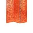 thumbnail image 4 of 3 Panel Foldable Wooden Room Divider with Vine Print, Red and Gold, 4 of 5